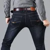 Heren jeans klassiek Black Blue Mens Jean Autumn Winter Business Men Fashion Casual Stretch Outsize denim broek streetwear broek 220929