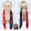 Lady Fashion Black Red Straight Hair Cosplay Full Syntheti Women's Party Wigs