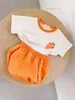 Giyim Setleri 2022 Yaz Bebek Meyve Baskı Giysileri Set Bebek Erkek Kız Kısa Kollu Tişört 2 PCS Toddler PP Pantolon Takım Sevimli
