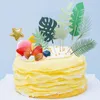 Forniture per feste 7 pezzi / set Forest Leaves Cake Inserts Decorazione Tropical Kitchen Birthday Style Baking Decoratio I2x3