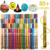 Markers 12/28/80Colors Set 0.7MM 2.0MM Acrylic Paint Marker Pen Art Supplies On Rock Glass Canvas Metal Ceramic Mug Wood Plastic 220929