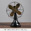 Dekorativa föremål Figurer Jieme Coffee Shop Retro Electric Fan Harts Ornament Electric Fan Model Creative Clothing Store Props Window Decorations 220928