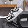 Lady Designer Casual Shoes Triangle Thick Sole Double Wheel Nylon Sneakers Women White Canvas Luxury Low Leather Shoes K8WF