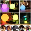 Waterproof LED Garden Ball Lawn Lamp Remote Control Color Changing Steady RGB Rechargeable Swimming Pool Lights