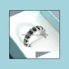 Bandringen Punk Fashion Skl Finger Ring For Women Cool Hip Hop Jewelry Antique Sier leuke geschenken Gothic Skeleton Lady Rings Drop Deliv Dh3CT