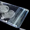 タグ価格タグカードClear PVC Zipper Lock Bag Mini Small closable Sealing透明バッグジュエリーアートクラフトパッキングポーチDHR7G