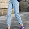 Jeans femme Syiwidii blanc pour taille haute Harem maman printemps noir Streetwear Denim pantalon Beige bleu 220928