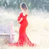 Maternity Dresses For Po Shoot Pregnant Women Sexy Shoulderless Mermaid Clothes Pregnancy Dress Baby Shower Pography Props L257h9143013