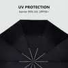 Umbrellas Parachase Automatic Men Business 10 Ribs Wood Handle Golf Sun Windproof Anti UV Parasol Clear UPF50 220929