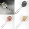 4 Colors Coffee Filters Cooktail Strainer Stainless Steel Kitchen Flour Handheld Screen Mesh DIY Kitchen Tools 929