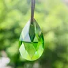 Kryształ żyrandola 10pc Malachite Green Angel Tear Water Krople Faseted Prism Suncatcher Komponent Biżuteria