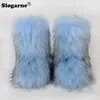 Boots Winter Womens Fluffy Faux Fur Snow Ladies Plush Female Warm Luxury Footwear Girls Furry Cotton Shoes Platform 220928