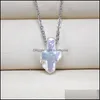 Pendant Necklaces Summer Style Baroque Pearl Pendant For Women Sier Necklace White Cross Wedding Gift Wholesale Drop Delivery 2021 Je Dhfvi