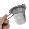 Reusable Mesh Tea Tool Infuser Stainless Steel Strainer Loose Leaf Teapot Spice Filter with Lid Cups Kitchen Accessories