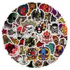 حزمة من 50pcs Halloween Punk Skull Stickers No-Duplicate مقاومة للماء فينيل ملصق على الجدران على الأمناء لأمتعة التزلج على الجليد