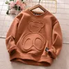 Pullover Autunno Acciaio Stampa Orso Felpa Ragazzi Vestiti Adolescenti Pullover manica lunga Moletom Ragazze Sudaderas Bambini Top in cotone 220929