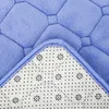 Bath Mats Bathroom Mat Non-slip Bathtub Side Floor Rug Shower Room Doormat Memory Foam Coral Fleece Carpet Strong Water Absorption Pad