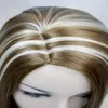 Moda nova peruca feminina curta reta marrom naturais perucas