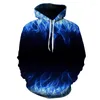 Voor heren Hoodies Heren Lange mouw Sweatshirt met capuchon 3D Smokey Print Informeel Sportswear Abstract Graffiti Schattig Kleur Alledaags All-Match