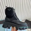 2022 buty inspirowane wojskiem buty bojowe nylonowa torebka przymocowana do kostki z kostkami z paskiem but najwyższej jakości czarne matowe skórzane buty