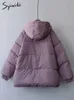 Women Down Parkas syiwidii ​​płaszcz zimowy kurtka parkas gruba jesień czarny fioletowy puffer bąbelek harajuku ubrania luźne 220929