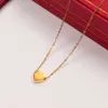 Hjärta halsband kvinnlig rostfritt stål par rose guldkedja hängsmycken mode på nackgåvan till flickvän tillbehör grossist