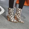 Boots Brand Design Ankle Women Pu Leather Wedges High Heels Western Pointed Toe Fashion Autumn Winter Women's Shoes