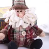 Christmas Decorations Tree Pendant Decoration Plush Doll Elk Snowman Smile Year Home Party Gift