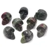 23mm naturliga kristallprydnader Figurine Gemstone Howlite Skulls Healing Stone For Feng Shui Home Decoration
