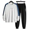 Parcours masculin 2pc Tracksuit masculin Sweat-shirt surdimensionné décontracté pantalon masculin Hip Hop Streetwear Jogger Set Tenfit Plus taille Joggers pour hommes Set G220927