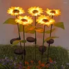 Garden Lights Solar LED Light Watertproof Sunflower Lawn Courtyard Decoration Outdoor Landscape Lighting For Patch