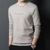 Mensagens de moda designer de marca de moda malha suéter masculino letra de tripulação imprimida slim fit Autum Winter Navy Jumper Men Roupos 220929