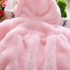 Jackets Emmababy Kids Baby Girls Clothes Rabbit Bunny Ear Hooded Coat Warm Jacket Cloak Snowsuits Children Outwear 220928