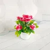 装飾花ミニ人工花植物ボンサイスモールシミュレーションツリーポット偽のオフィステーブルポット装飾品の家の装飾