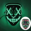 Cos Masque d'horreur Halloween Mixed Color Led Mask Party Masque Masques de mascarade Neon Light Glow In The Dark Horror Glowing Face cover 400pcs DAW494