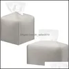 Коробка для ткацений салфетки 2 кусочки ящик с нижним ремнем кожаной держатель Pu Drop Deloge 2021 Home Garden Kitchen Bar Table Dec Dhclq