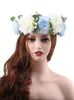 装飾的な花の花輪王冠結婚式の髪の花のアクセサリー花嫁の模倣花輪は複数の色で手作りですhh012