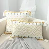 Fodera per cuscino ricamata con nappa federa nordica 45x45cm / 30x50cm geometrica divano del soggiorno decorazione della casa