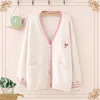 Tricots pour femmes Tees Automne Coréen Mori Girl Sweet Lolita Mignon Lapin Broderie Pull Tricoté Japonais Femmes À Manches Longues Cardigan Manteau Tricots 220929