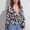 Blusas femininas 2022 verão quimono fino manga de chiffon cardigan sexy leopard tunic camise