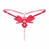 Papillon Perles T Back Culotte En Dentelle G String Sexy Lingeries Sous-Vêtements Strings Lingerie Érotique Slip Taille Basse Slip