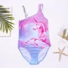 Women's Swimwear Brand Leaf Print Girl One Piece Swimsuit Summer Girls Kids Children Beachwear Kid Swimming Suit Monokini A273