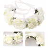 Decorative Flowers Wreaths Crown Wedding Bridal Rose Cloth Imitation Flower Headdress Girls Crowns Hair HH011