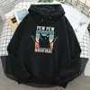 Herrtröjor tröjor pew madafakas svart katt rolig tryck mens hoodie harajuku ullzang streetwear anime tröja varm casual överdimensionerad hoody 220929