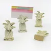 80PCS Tropical Theme Wedding Favors Gold Pineapple Place Card Holders Summer Party Decoratives Pineapples Name Photo Holders