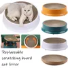 Cat Furniture Scratchers Round Scratching Board Toy Funny Claw Grinder Corrugated Paper Kitten Bed Wear-resistant Scratcher Can Replace Nest for s 220928