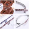 Strass Inlay Elastische Hundehalsbänder Herz Knochenförmige Hunde Halskette Haustier Bling Kristall Diamant Halsband Kleine Katzen Welpen Halskette BH7655 TQQ