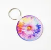 Party Favor Acrylic Sublimation Blank Keychain DIY Transparent Crystal Plate Keychains Free Delivery SN4187