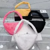 Summer Terry Tote Mag Сумка вышитая буква дизайнер логотип Женщины TerryCloth Pouch Pink Black Sudbag большая емкость резонировать