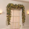 Christmas Decorations Garland Artificial Hanging Vine With Red Berries For Stairs Wall Fireplace Mantel Indoor Outdoor Decor 220921449458